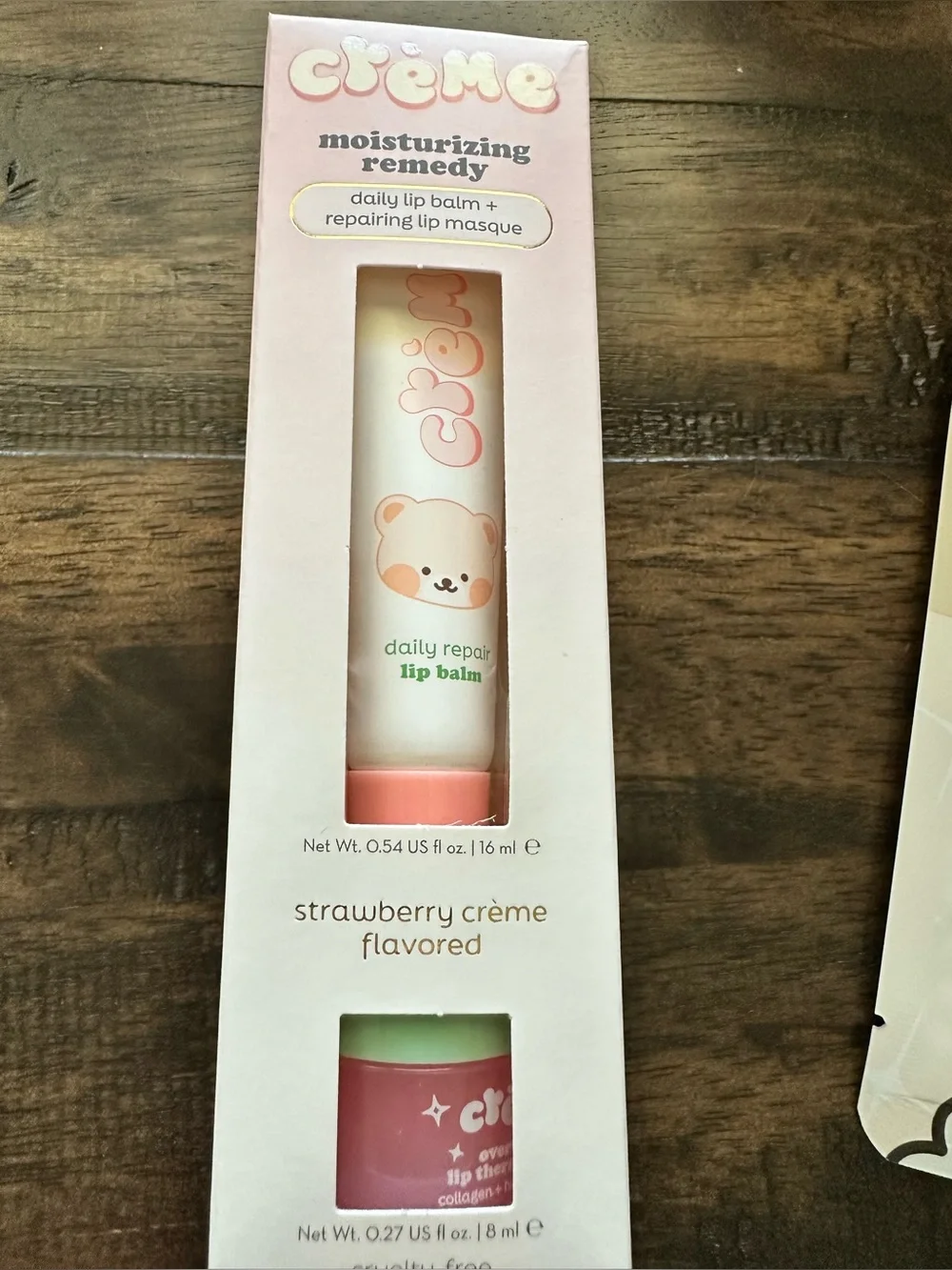 NIB The Creme Shop 3 Piece Skin Care Fusion Mask, Brighten Mask & 1 Lip Balm